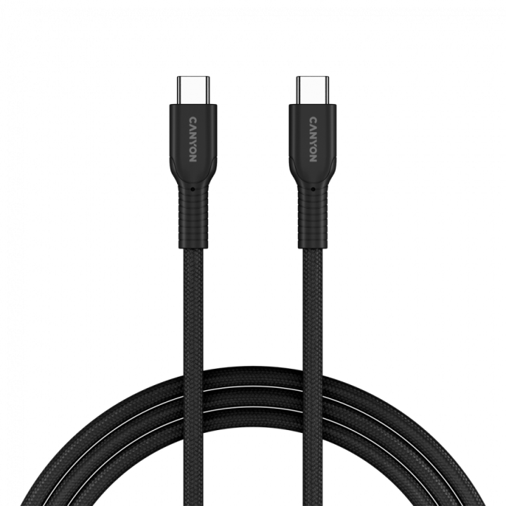 CANYON cable OnWire 60CL C-C 60W COLOR Braided 1m Black