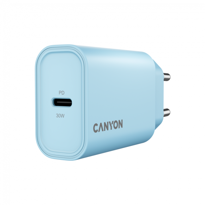 CANYON charger OnCharge 30CL Max Power 30W 1xPD EU Light Blue