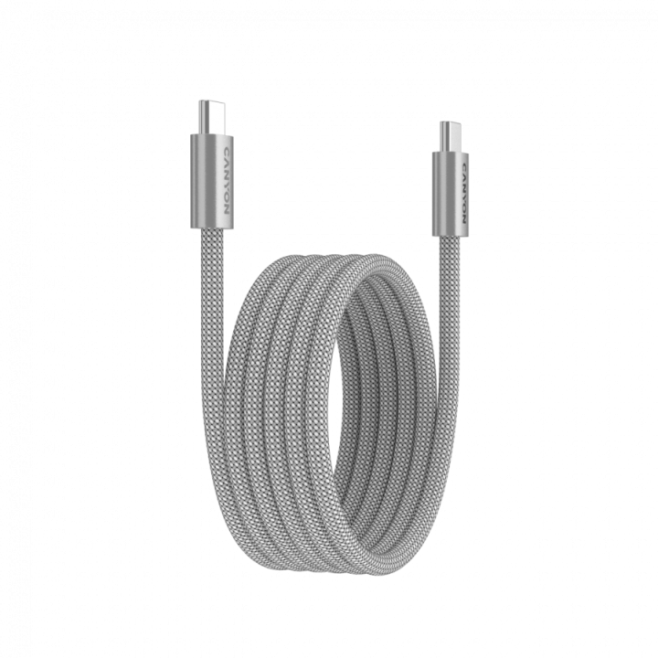 CANYON cable OnWire 60MG C-C 60W Magnet Braided 1m Light Grey