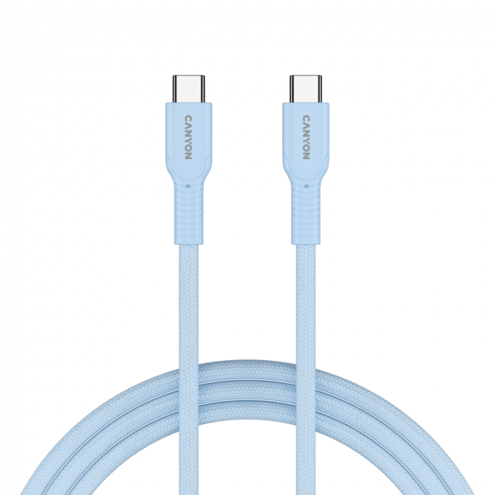 CANYON cable OnWire 60CL C-C 60W COLOR Braided 1m Light Blue