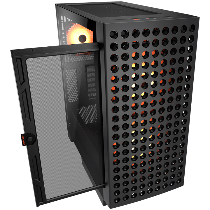 COUGAR AIRFACE ECO RGB PC Case, Mid Tower, Black