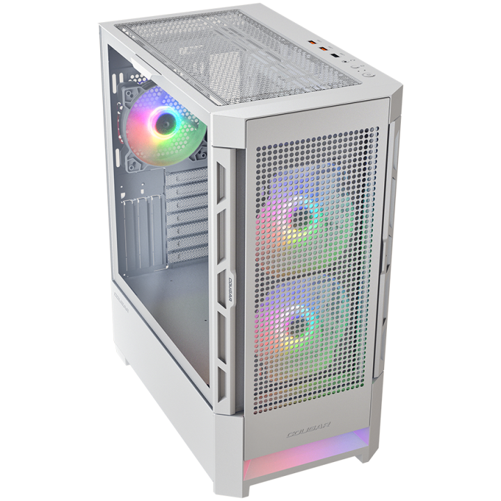 COUGAR AIRFACE RGB PC Case, Mid Tower, White