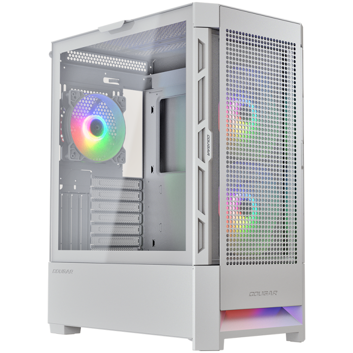 COUGAR AIRFACE RGB PC Case, Mid Tower, White