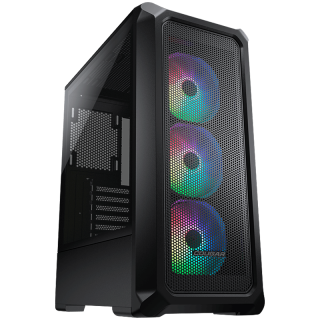 COUGAR Archon 2 Mesh RGB PC Case, Mid Tower, Black + PSU STC600, 600W Preinstalled