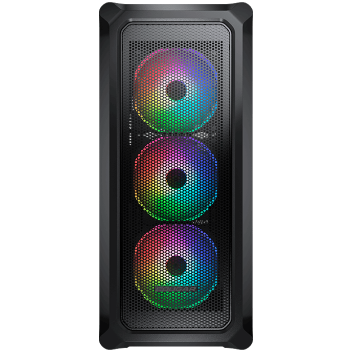 COUGAR Archon 2 Mesh RGB PC Case, Mid Tower, Black + PSU STC600, 600W Preinstalled