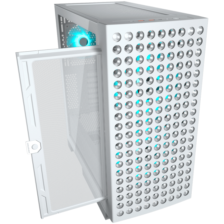 COUGAR AIRFACE ECO RGB PC Case, Mid Tower, White