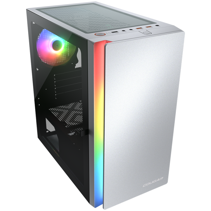 COUGAR PURITY RGB PC Case, Mini Tower, White