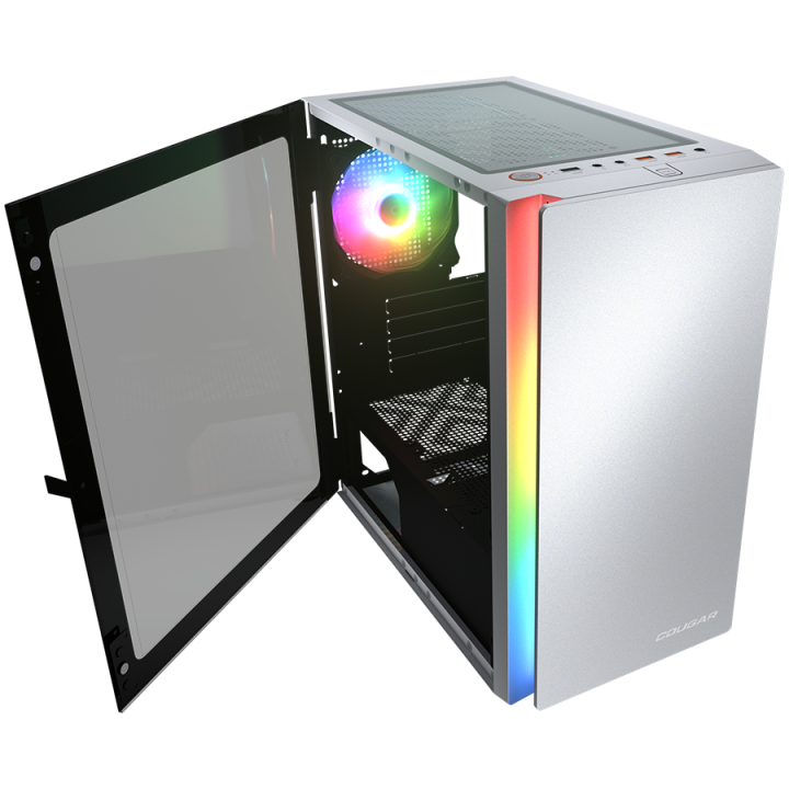 COUGAR PURITY RGB PC Case, Mini Tower, White