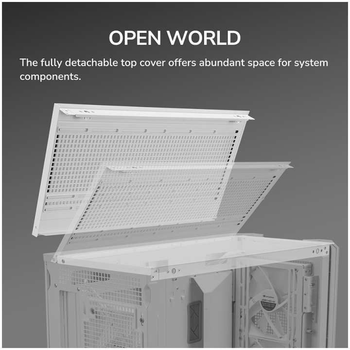 COUGAR MX600 PC Case, Mid Tower, White