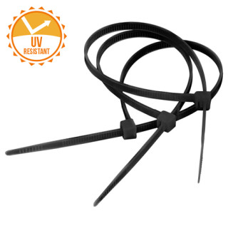 FASETE REZISTENTE UV 4.8X200MM NEGRE SET 100B