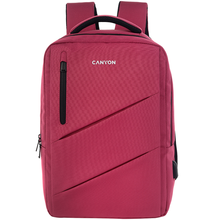 CANYON backpack BPE-5 Urban USB 15.6'' Red