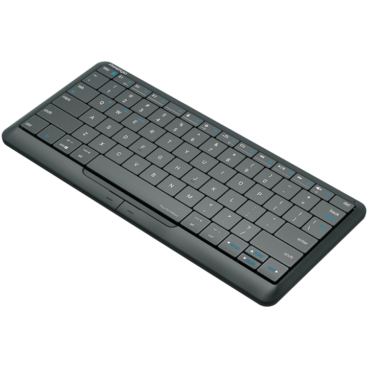 Prestigio Click&Touch 2, wireless multimedia smart keyboard with touchpad embedded into keys, auto-switch between keyboard and t
