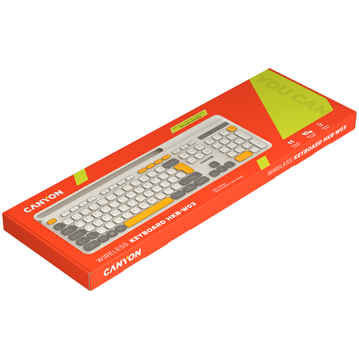 CANYON keyboard HKB-W03 EN AAA Wireless Beige