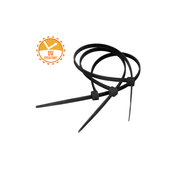 FASETE REZISTENTE UV 4.8X300MM NEGRE SET 100B