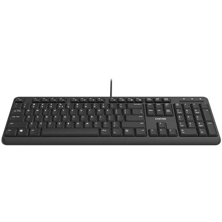 CANYON keyboard HKB-20 EN Velvet Wired Black