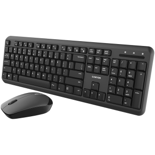 CANYON SET-W20 UK/US Keyboard+Mouse Velvet Wireless Black