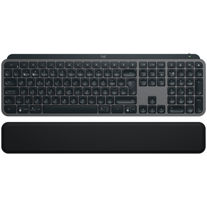 LOGITECH MX Keys S Plus Bluetooth Illuminated Keyboard with Palm Rest - GRAPHITE - US INT'L