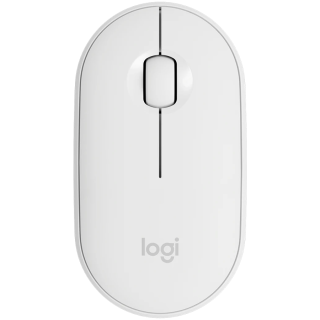 LOGITECH M350S Pebble 2 Bluetooth Mouse - TONAL WHITE - DONGLELESS