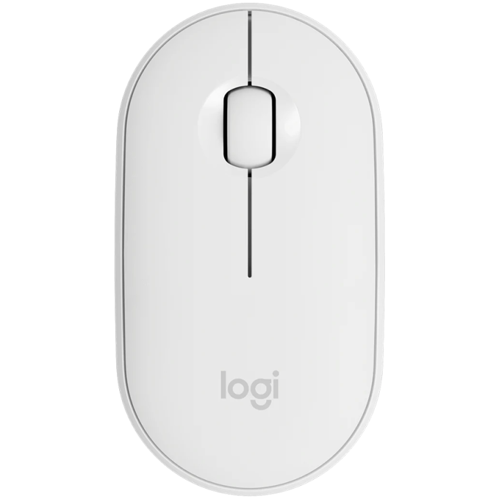 LOGITECH M350S Pebble 2 Bluetooth Mouse - TONAL WHITE - DONGLELESS