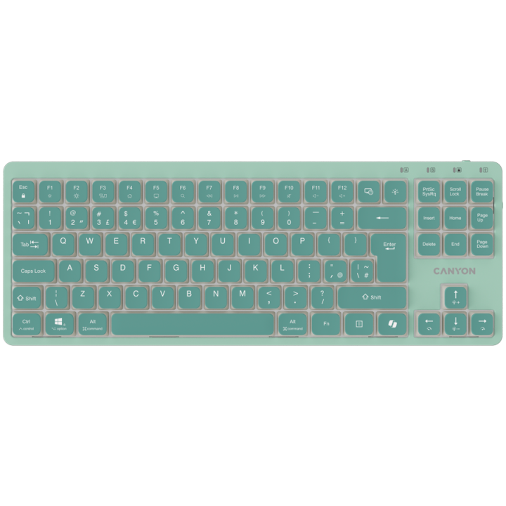 CANYON Keyboard OnType 10 Low Profile EN Wired Green