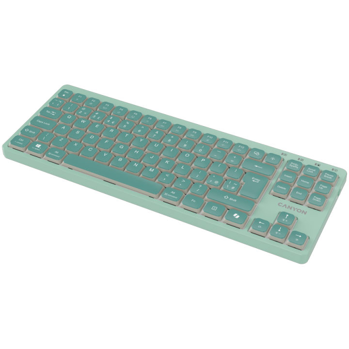 CANYON Keyboard OnType 10 Low Profile EN Wired Green