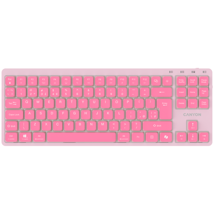 CANYON Keyboard OnType 10 Low Profile EN Wired Pink