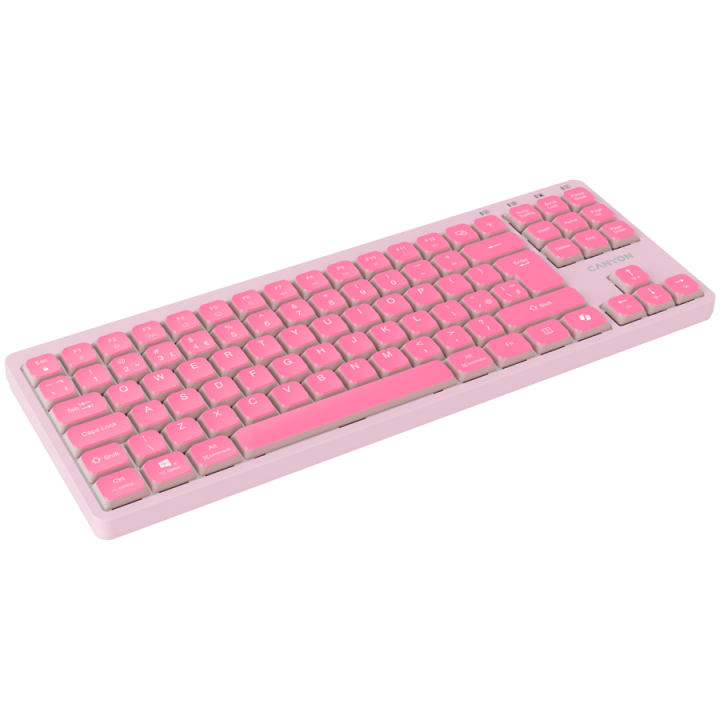 CANYON Keyboard OnType 10 Low Profile EN Wired Pink