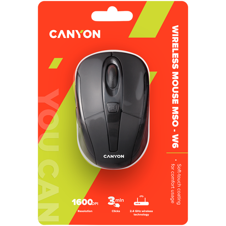 CANYON mouse MSO-W6 Wireless Black