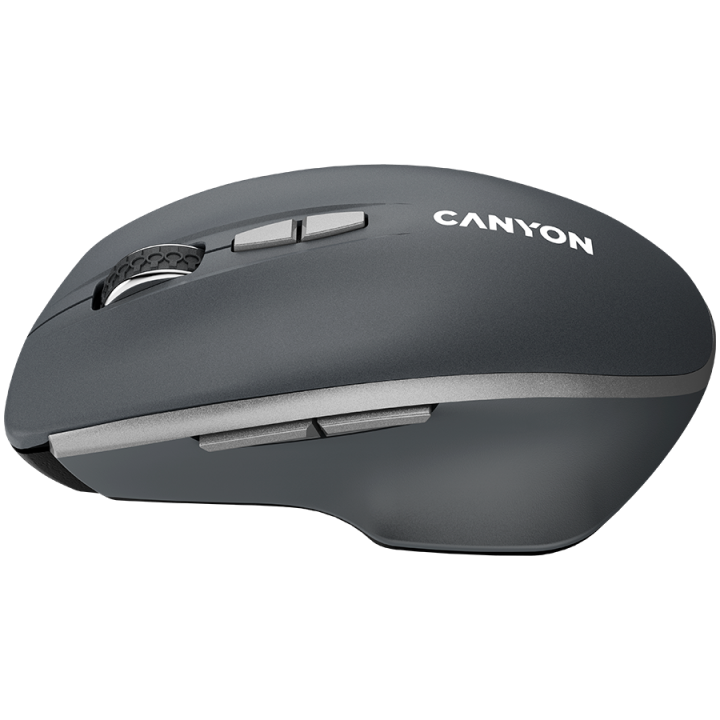 CANYON MW-21, 2.4 GHz Wireless mouse,with 7 buttons, DPI 800/1200/1600, Battery:AAA*2pcs,Dark gray72*117*41mm 0.075kg