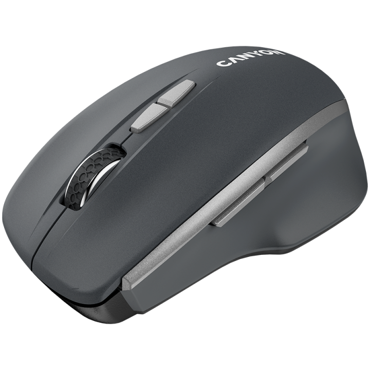 CANYON MW-21, 2.4 GHz Wireless mouse,with 7 buttons, DPI 800/1200/1600, Battery:AAA*2pcs,Dark gray72*117*41mm 0.075kg