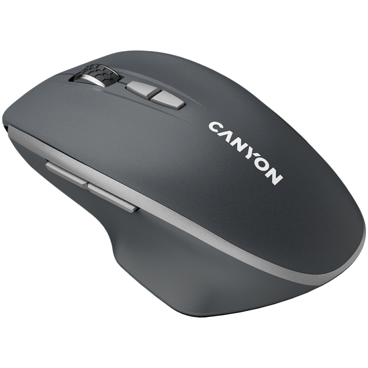 CANYON MW-21, 2.4 GHz Wireless mouse,with 7 buttons, DPI 800/1200/1600, Battery:AAA*2pcs,Dark gray72*117*41mm 0.075kg