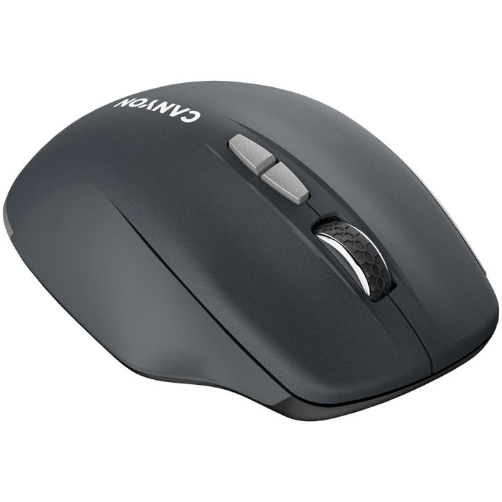 CANYON MW-21, 2.4 GHz Wireless mouse,with 7 buttons, DPI 800/1200/1600, Battery:AAA*2pcs,Dark gray72*117*41mm 0.075kg