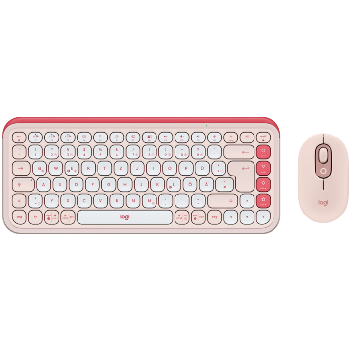LOGITECH POP ICON COMBO - ROSE - US INT'L - BT - INTNL-973