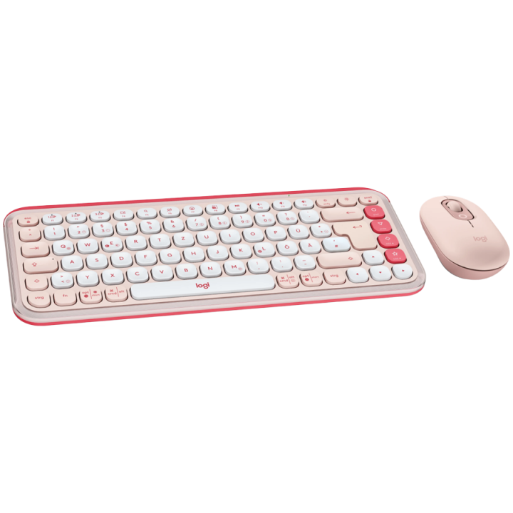 LOGITECH POP ICON COMBO - ROSE - US INT'L - BT - INTNL-973