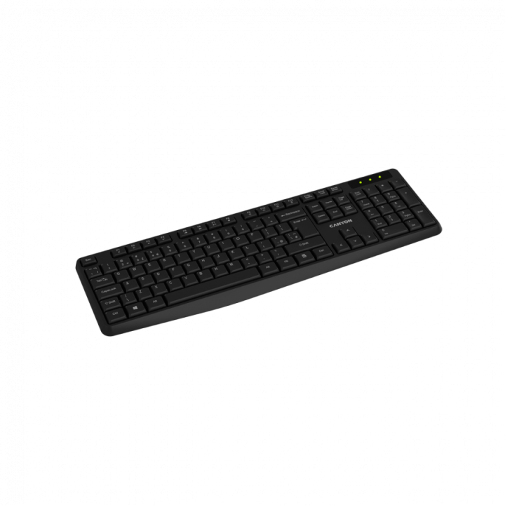 CANYON keyboard KB-W01 EN Wireless Black