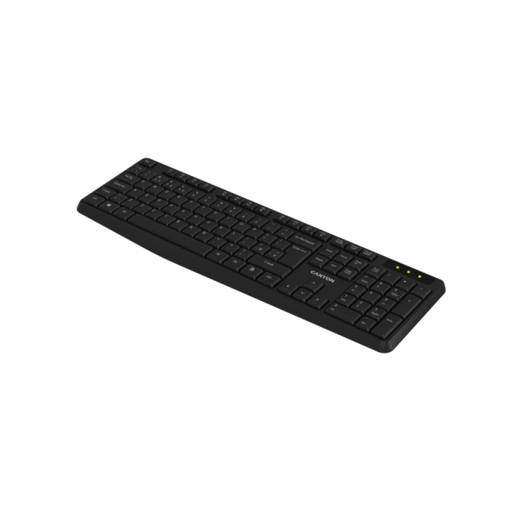 CANYON keyboard KB-W01 EN Wireless Black