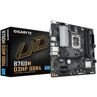GIGABYTE MB B760M D3HP DDR4 (LGA1700, 4x DDR4 128GB, 1x PCI-E 4.0 x16x16, 2x PCI-E 3.0 x1x1, 2x M.2 PCIe 4.0, 4x SATA, 2x USB 2.