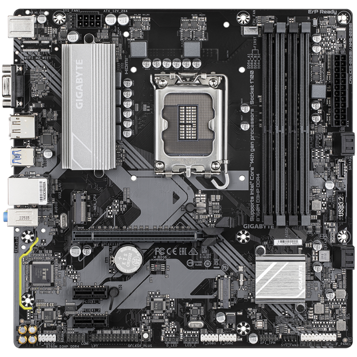 GIGABYTE MB B760M D3HP DDR4 (LGA1700, 4x DDR4 128GB, 1x PCI-E 4.0 x16x16, 2x PCI-E 3.0 x1x1, 2x M.2 PCIe 4.0, 4x SATA, 2x USB 2.