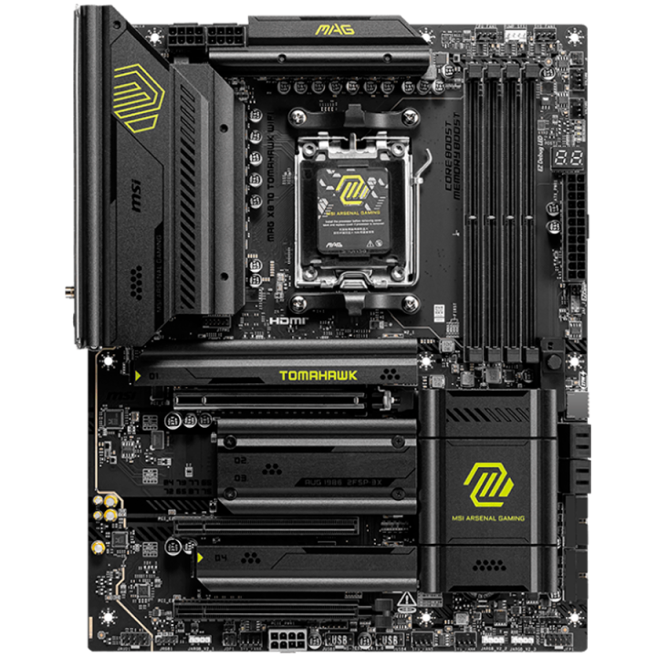 MSI Main Board MAG X870 TOMAHAWK WIFI, AM5,4xDDR5,3xPCI-Ex16,4xM.2,4xSATA3,2xUSB4,1xUSB 3.2 Gen2x2,3xUSB3.2