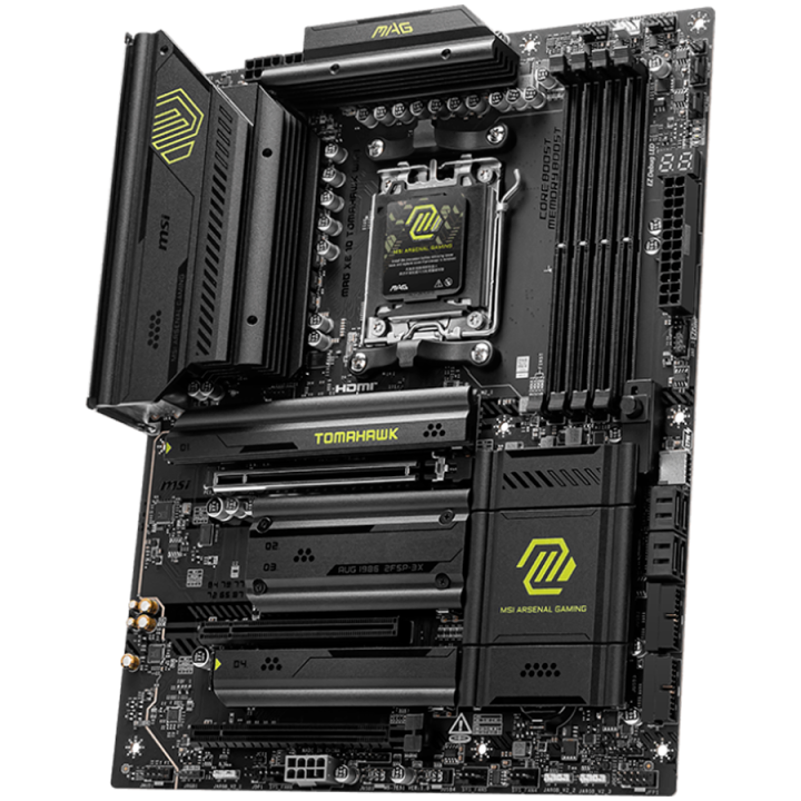 MSI Main Board MAG X870 TOMAHAWK WIFI, AM5,4xDDR5,3xPCI-Ex16,4xM.2,4xSATA3,2xUSB4,1xUSB 3.2 Gen2x2,3xUSB3.2