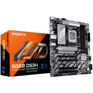 GIGABYTE Mainboard Desktop B860 DS3H (LGA1851, Ultra CPU, 4xDDR5, 1xHDMI, 1xDP, 2.5GLAN, 1xPCIe x16 5.0, 4xPCIe x16 slots, suppo