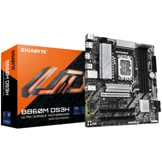 GIGABYTE Mainboard Desktop B860M DS3H (LGA1851, Ultra CPU, 4xDDR5, 1xHDMI, 2xDP, 2.5GLAN, 1xPCIe x16 5.0, 2xPCIe x16 slots, supp