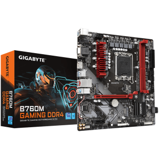 GIGABYTE Mainboard Desktop B760M GAMING DDR4 (LGA1700, 2xDDR4, 1xD-Sub, 1xHDMI, 1xDP, 2.5GLAN, 1x PCI Express x16 4.0, 1x PCI Ex