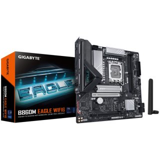 GIGABYTE Mainboard Desktop B860M EAGLE (LGA1851, Ultra CPU, 2xDDR5, 1xHDMI, 1xDP, 2.5GLAN, 1xPCIe x16 5.0, 1xPCIe x16 slot, supp