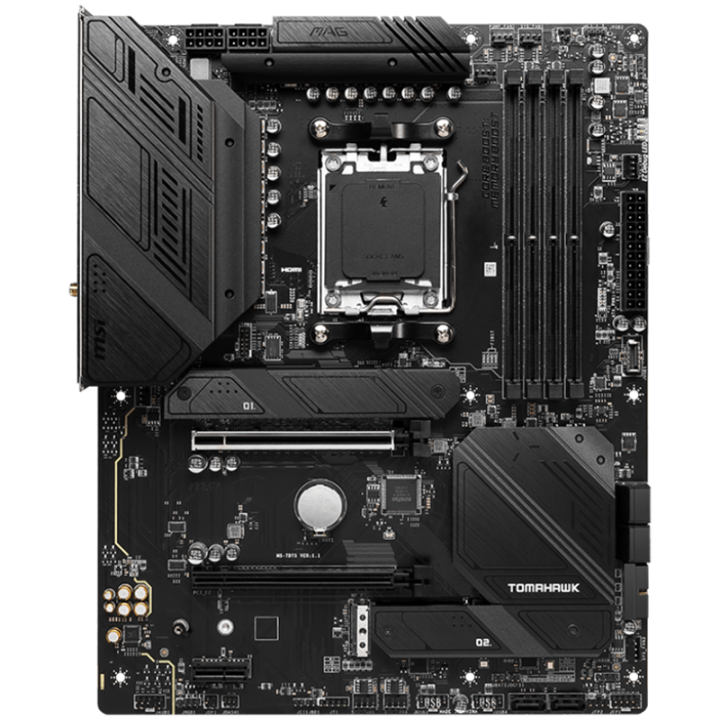 MSI Main Board Desktop MAG B650 TOMAHAWK WIFI (AM5,4x DDR5,HDMI,DP,2x PCI-E x16,1x PCI-E x1,3xM.2,6xSATA 6G,6x USB 2.0,6x USB 3.