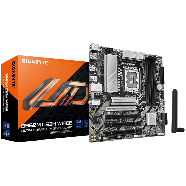 GIGABYTE B860M DS3H WIFI6E, LGA1851, 4x DDR5, WIFI6E, mATX
