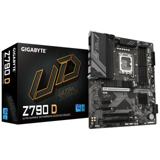 GIGABYTE Mainboard Desktop Z790 D (LGA1700, 4xDDR5, 1xDP, 1xHDMI, 3xPCIe x16 5.0, 2xPCIe x1, 3xM.2, 4xSATA, 2.5GLAN) ATX