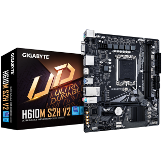 GIGABYTE MB H610M S2H V2 (LGA 1700, 2x DDR5 up to 64GB, 1x PCI-E x16x16, 1x PCI-Ex1, 4x SATA, 1x M.2, 4x USB 3.2 Gen1, 4x USB 2.