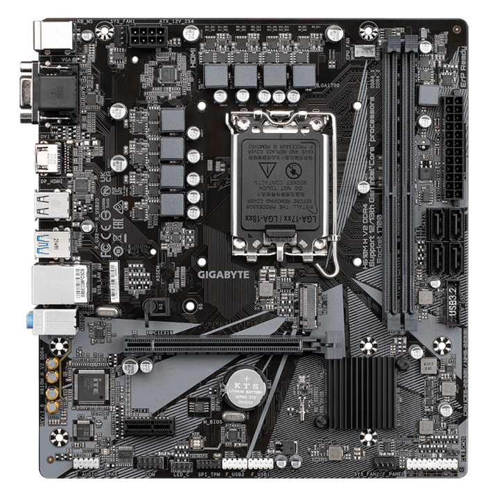 GIGABYTE Mainboard Desktop H610M H V2 (LGA1700, 2xDDR5, 1xD-Sub, 1xHDMI, GLAN, 1xPCI Express x16 PCIe 4.0, 1xPCI Express x1 PCIe