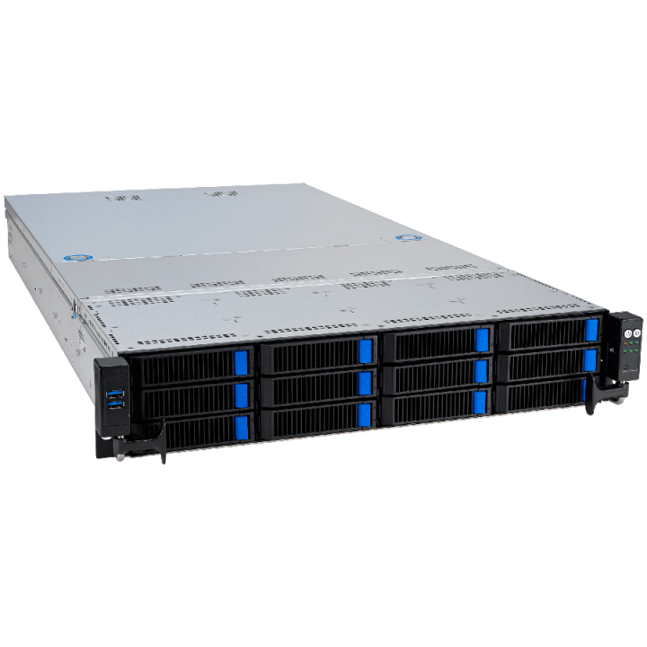 Asus RS521A-E12-RS12U AMD EPYC 9005 single-processor 2U server supports up to 24 DIMM, 12 NVMe, 5xPCIe 5.0 slots, 2xM.2, OCP 3.0